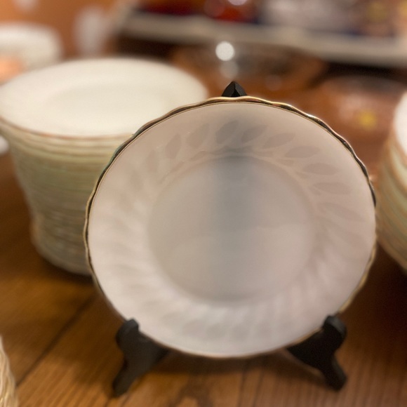 Vintage Fire King White with Gold Trim Glassware - 12 Dinnss - Picture 7 of 10